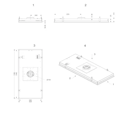 6849 NOVY Plafond afzuigkap