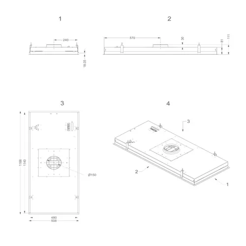6848 NOVY Plafond afzuigkap