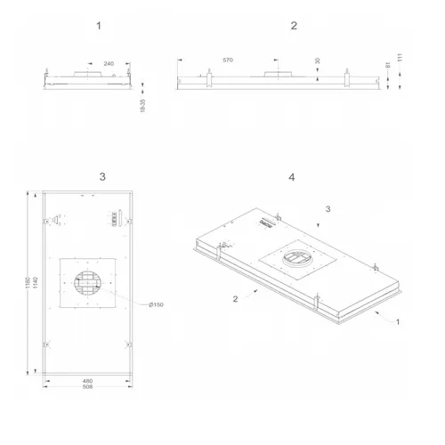 6846 NOVY Plafond afzuigkap