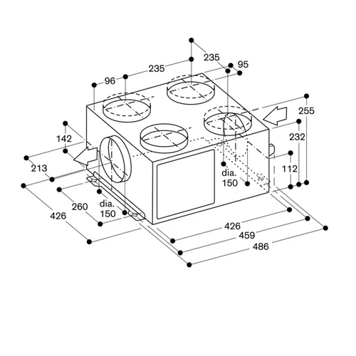 AR400142 GAGGENAU Externe motor tbv afzuiging