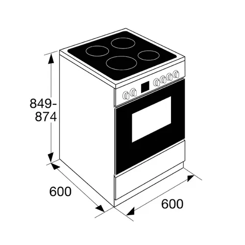 FIV760RVS ETNA Fornuis 60 cm
