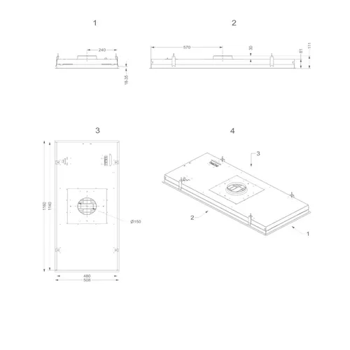 6845 NOVY Plafond afzuigkap