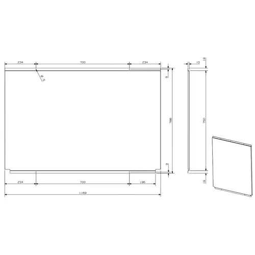 SK120 STEEL Achterwand