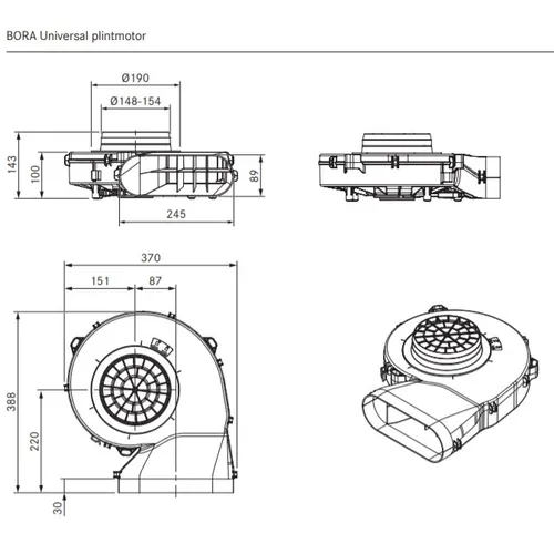 ULS BORA Externe motor tbv afzuiging