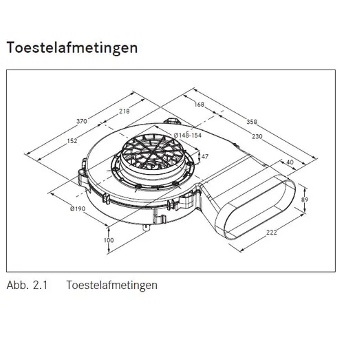 ULS BORA Externe motor tbv afzuiging