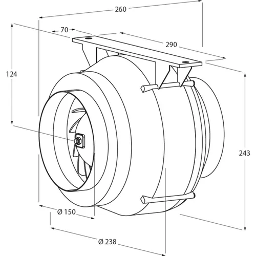 ULIE BORA Externe motor tbv afzuiging