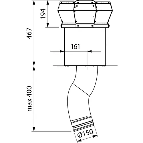 ULF BORA Externe motor tbv afzuiging