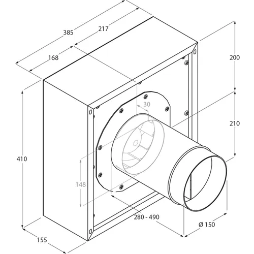 ULA BORA Externe motor tbv afzuiging