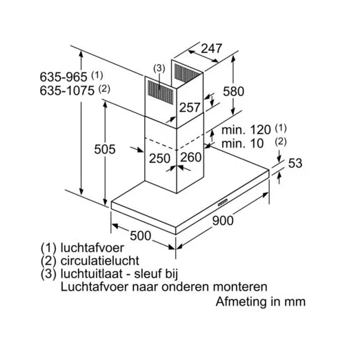 LC94BBC51 SIEMENS Wandschouw afzuigkap