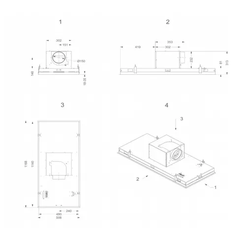 6844 NOVY Plafond afzuigkap