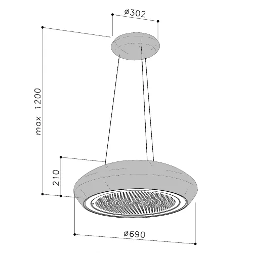 CI2600G AIRO DESIGN Eiland afzuigkap
