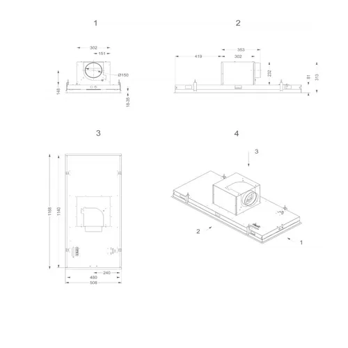 6843 NOVY Plafond afzuigkap