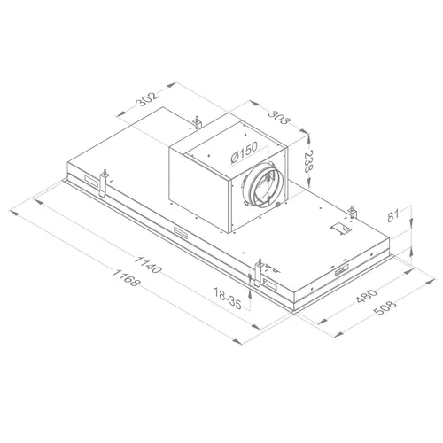 6841 NOVY Plafond afzuigkap
