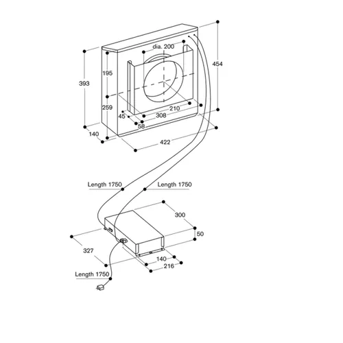 AR401142 GAGGENAU Externe motor tbv afzuiging