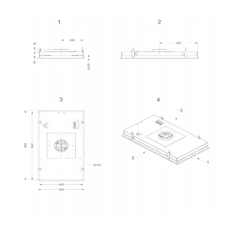 6839 NOVY Plafond afzuigkap