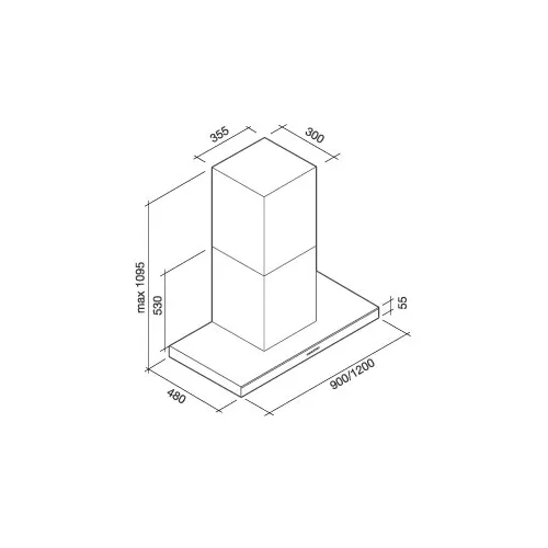 LUMIN120W3 FALMEC Wandschouw afzuigkap
