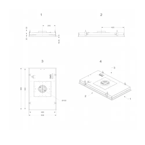6838 NOVY Plafond afzuigkap
