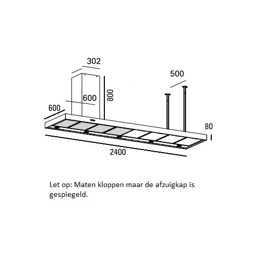 PSH240ESAR ABK INNOVENT Eiland afzuigkap