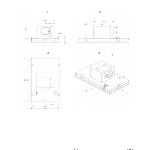 6833 NOVY Plafond afzuigkap