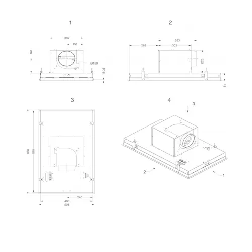 6834 NOVY Plafond afzuigkap