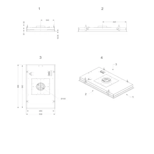 6835 NOVY Plafond afzuigkap
