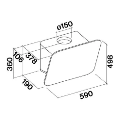 TAB60BL FALMEC Wandschouw afzuigkap