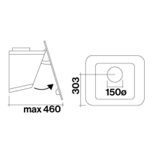 TAB60BL FALMEC Wandschouw afzuigkap