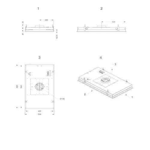6836 NOVY Plafond afzuigkap