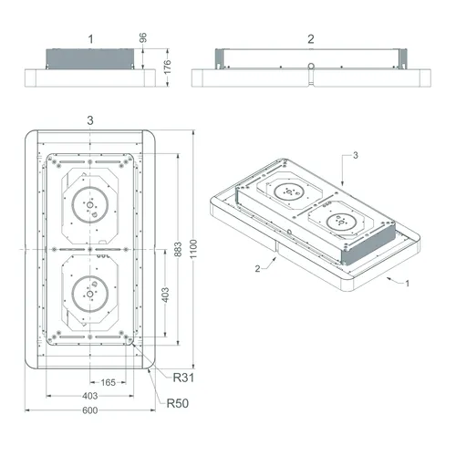 230 NOVY Plafond afzuigkap