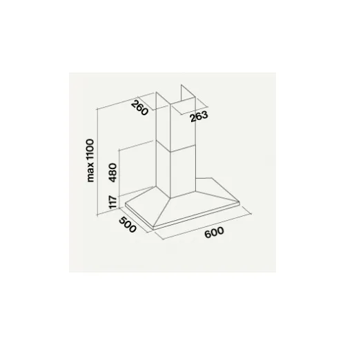 MIZAR60W3 FALMEC Wandschouw afzuigkap