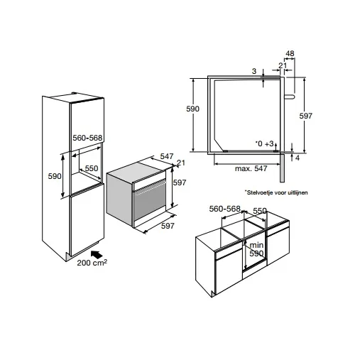 ZX6611C ATAG Inbouw oven