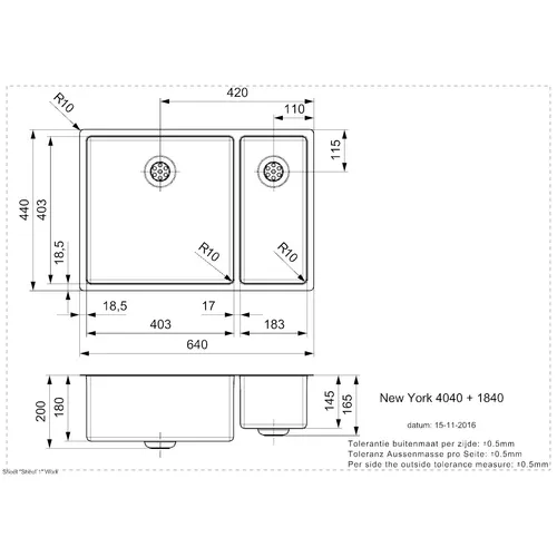 R27813 REGINOX Spoelbak