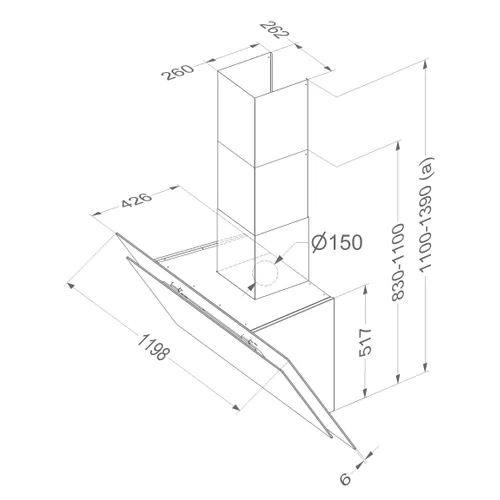 7840 NOVY Wandschouw afzuigkap