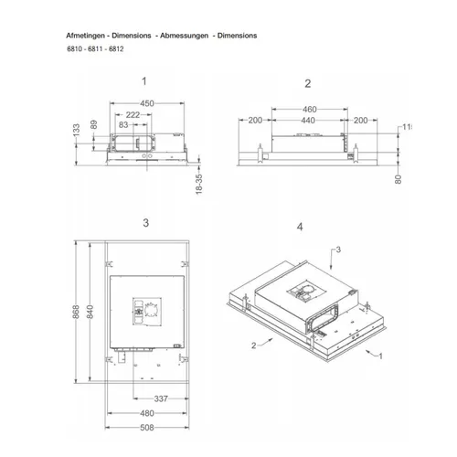 6822 NOVY Plafond afzuigkap
