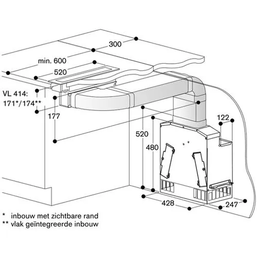 AR410110 GAGGENAU Externe motor tbv afzuiging