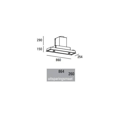 PA07086RZ ABK INNOVENT Geintegreerde afzuigkap