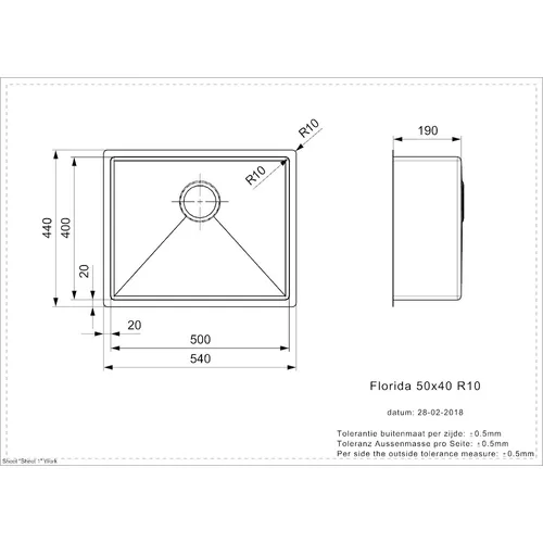 R26281 REGINOX Spoelbak