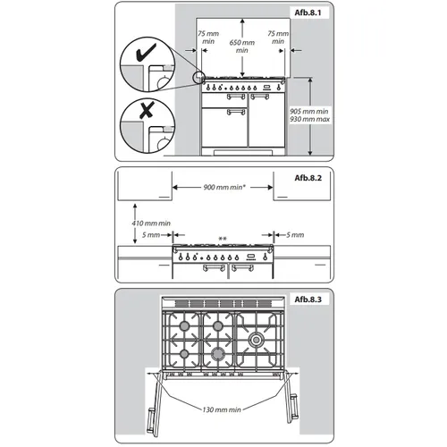 CDL90DFRBBEU FALCON Fornuis 90 cm