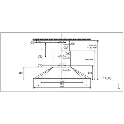 CWB9441XN BEKO Wandschouw afzuigkap