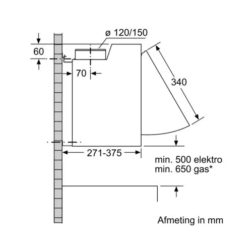 LE63MAC00 SIEMENS Geintegreerde afzuigkap