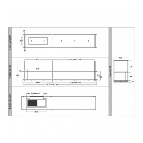 105523 WAVE Wandschouw afzuigkap