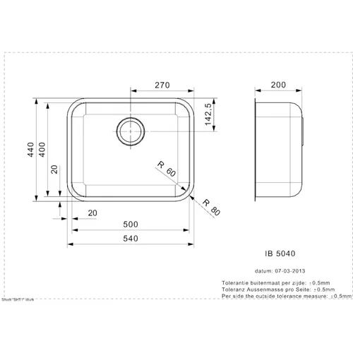 R32022 REGINOX Spoelbak