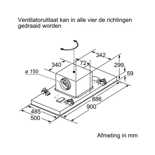 LR97CAQ20 SIEMENS Plafond afzuigkap