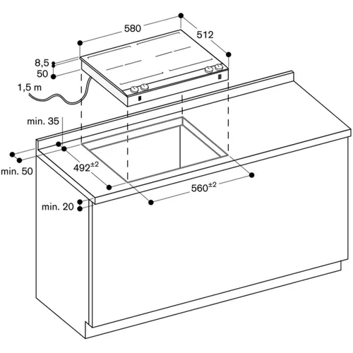 VI262120 GAGGENAU Inductie kookplaat