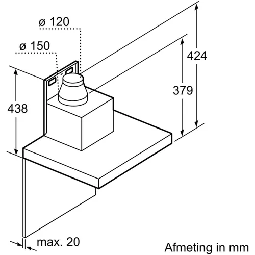 D95BMP5N0 NEFF Wandschouw afzuigkap