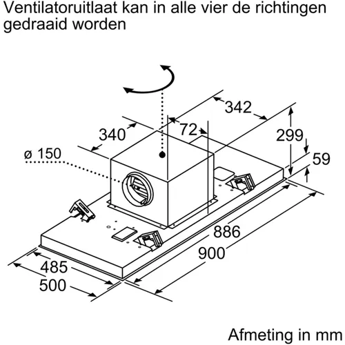 I95CAQ6N0 NEFF Plafond afzuigkap