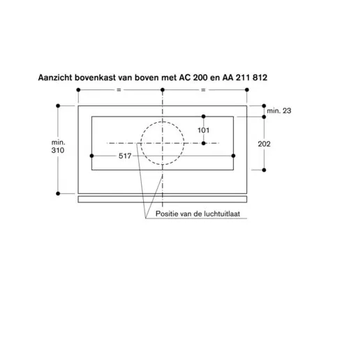 AC200191 GAGGENAU Inbouwunit afzuigkap