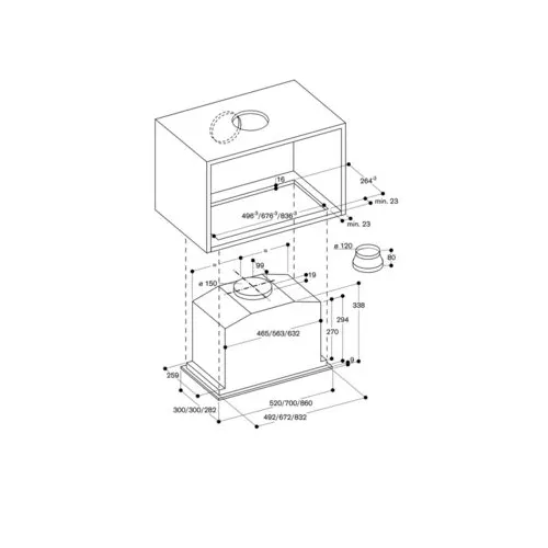 AC200161 GAGGENAU Inbouwunit afzuigkap