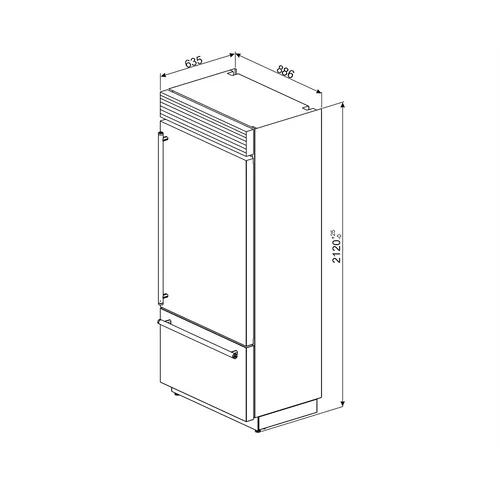 RF396RSIX SMEG Vrijstaande koel-vries combinatie