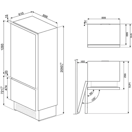 RI96LSI SMEG Inbouw koelkast vanaf 178 cm